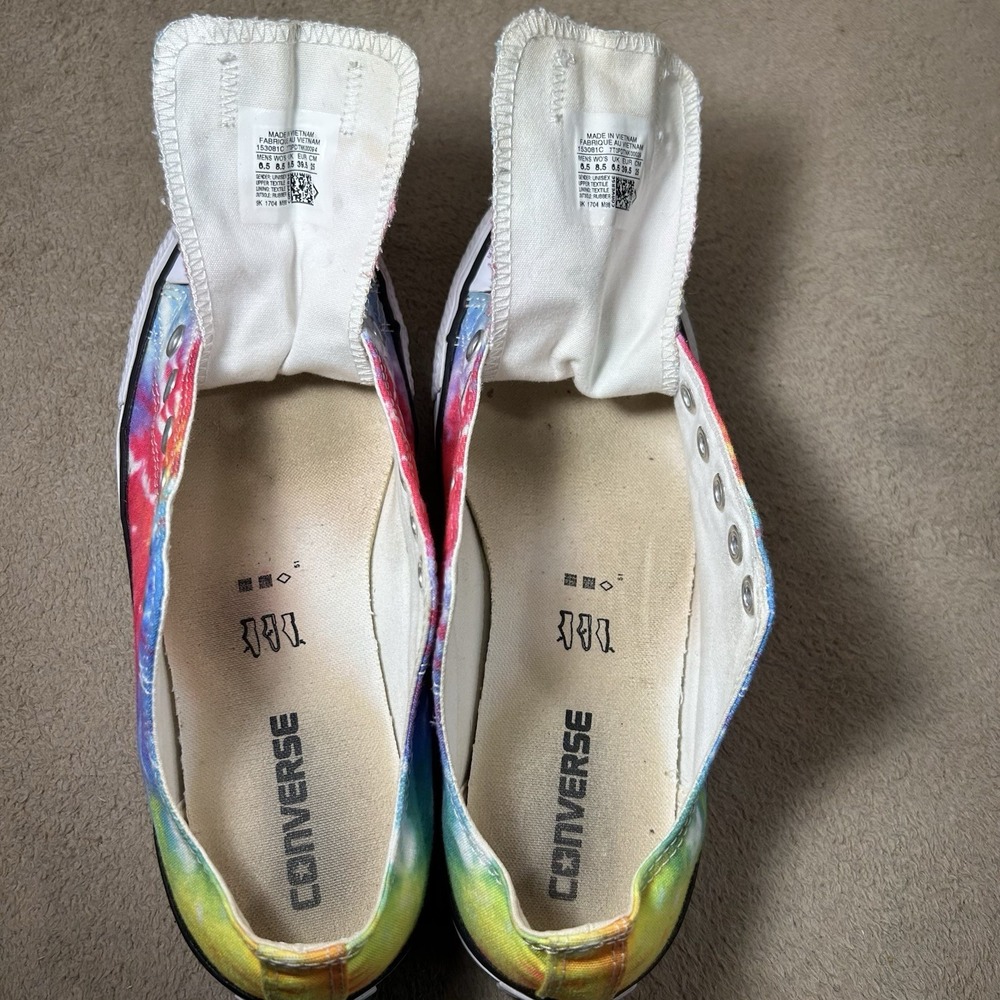 Converse Tie-Dye Low Top Sneakers in Rainbow Colors - Picture 6 of 11